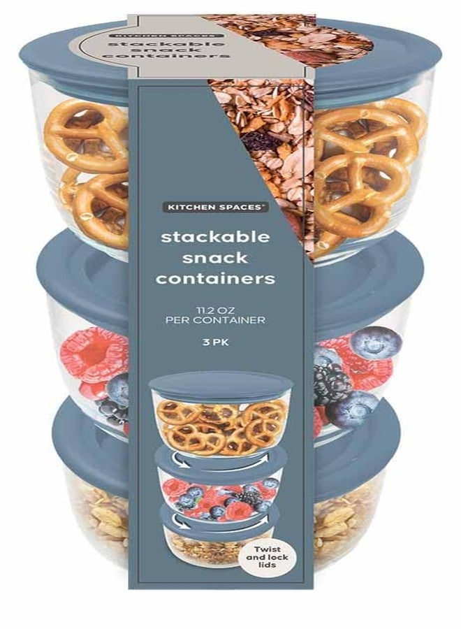 Kitchen Spaces Stackable Snack containers 3pk